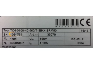 SBL TC4-0100-40-560/T1BKX-SRM50 MOTOR